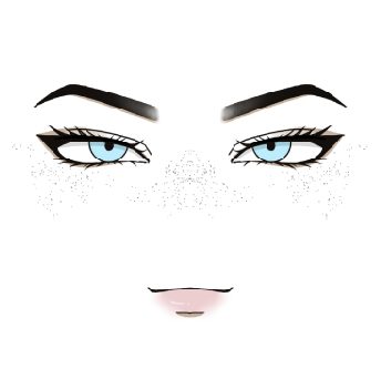 Light Blue Female Mogger Face